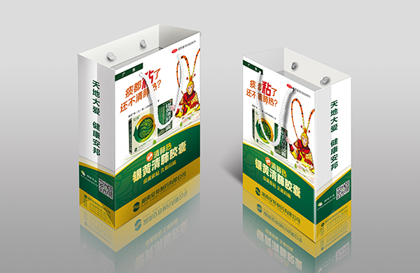 银黄清肺胶囊手提袋印刷丨药品手提袋定制丨手提袋设计丨长沙印刷厂丨长沙印刷公司